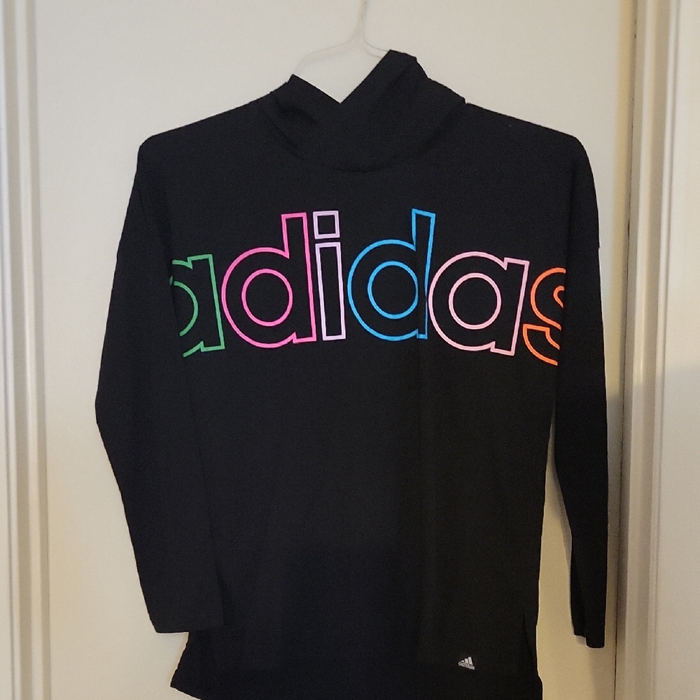 Adidas Black Top with Colorful Logo